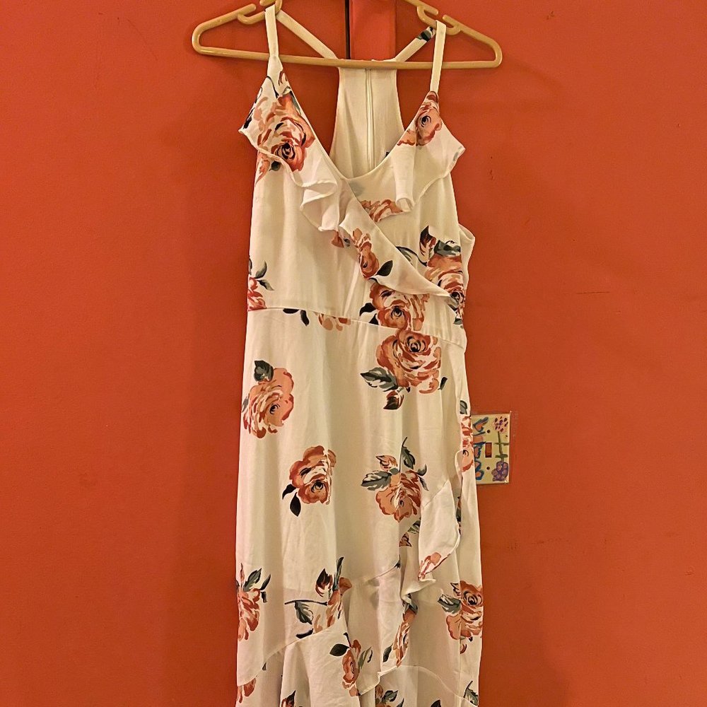 Disney Princess Belle Floral Ruffle Midi Dress